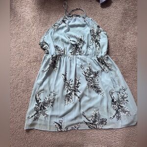 Essue Floral Dress in Blue and Black